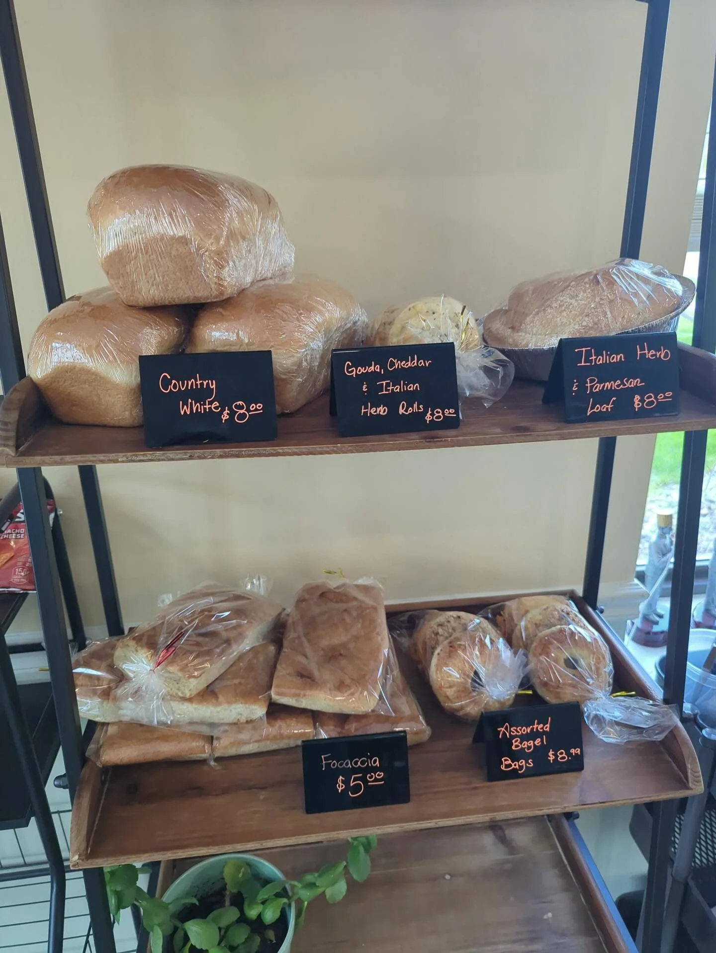 The bread shelf is full!! Get some before it&rsquo;s all sold out! Open till 3:30 pm 😋🥖