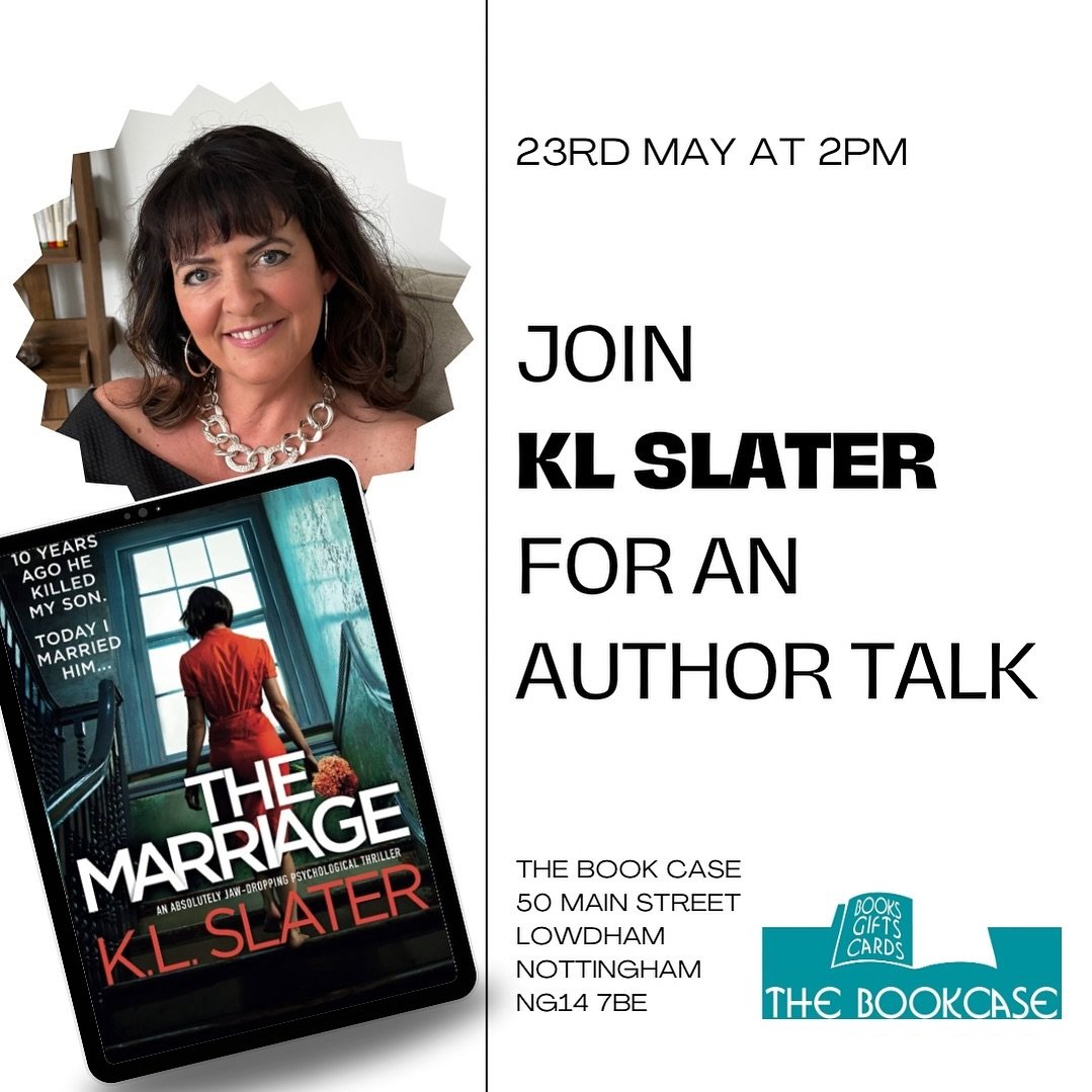 🎤 Join me at THE BOOK CASE in Lowdham on Thursday 23rd May at 2pm where I&rsquo;ll be speaking about my #1 bestseller, THE MARRIAGE! @thebookcaselowdham 

🎟️ Tickets include a copy of the book plus refreshments (Full &pound;15/Concessions &pound;13