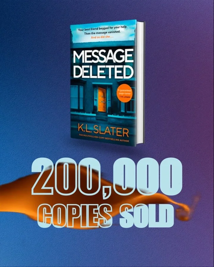 Wow! 🤩 MESSAGE DELETED has now sold over 200,000 copies across all formats! 

The ebook is currently only 99p on Kindle &amp; Apple Books in March. 

@michaeljbooks @darleyanderson_agency 
[KL Slater , Message Deleted , Penguin Books, TBR, Bookbub, 