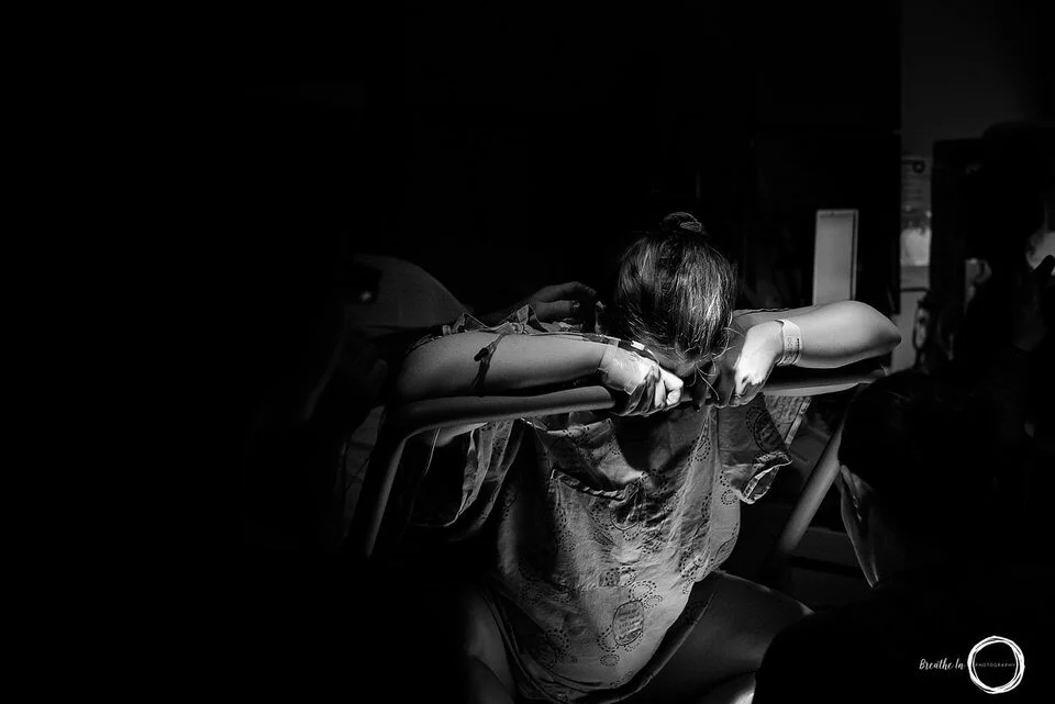 Image of women in labour at Montfort Hospital, she is about to meet her new baby.