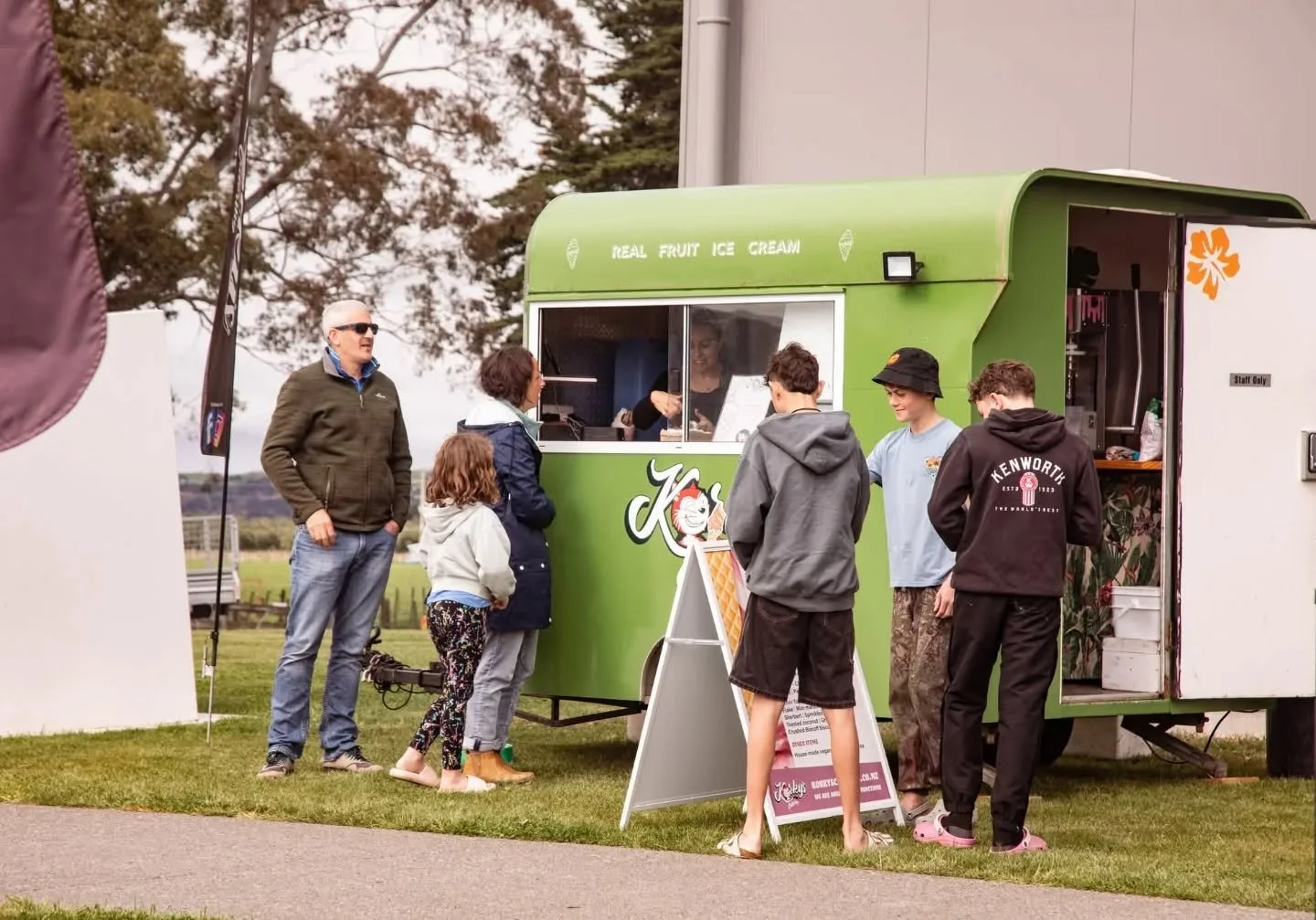 Imagine having real fruit ice cream, made to order, as part of your next event or function. 
Cool, right?!
From as little as $6 per head we can bring the ice cream to you. 
We travel throughout the Wairarapa, Wellington and Manawatu region. 
Get