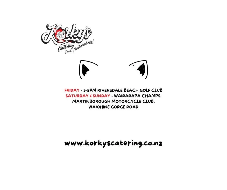 This week:

Friday we're open at Riversdale Beach Golf Club for dinner from 5-8pm.

Saturday and Sunday we're taking the food truck AND real fruit ice cream trailers to the Martinborough Motorcycle Club Wairarapa Champs.

See ya there!

 #riversdaleb