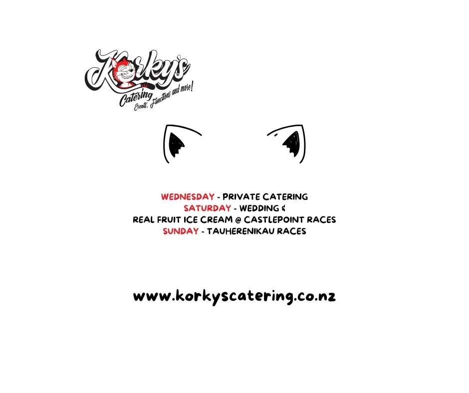 This week:

Wednesday we are catering a large private function.

Saturday the real fruit ice cream trailer will be at @castlepointracingclub Castlepoint Races.

Sunday we'll be at Tauherenikau Racing &amp; Event Centre for all your real fruit ice cre