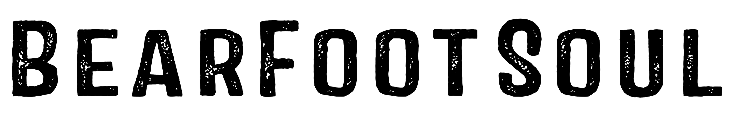 BearFootSoul Logo - Black on Transparent Background