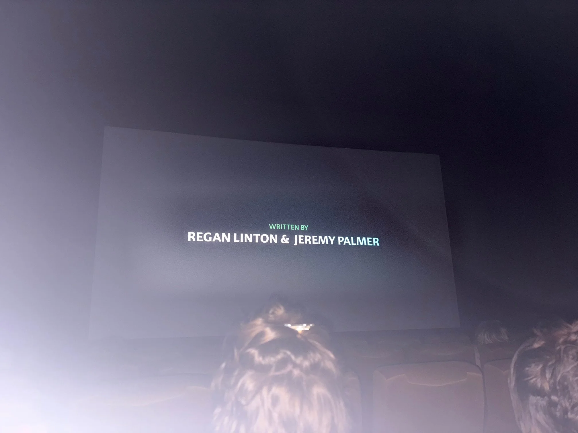Nice to see your name on the big screen, especially in good company. 