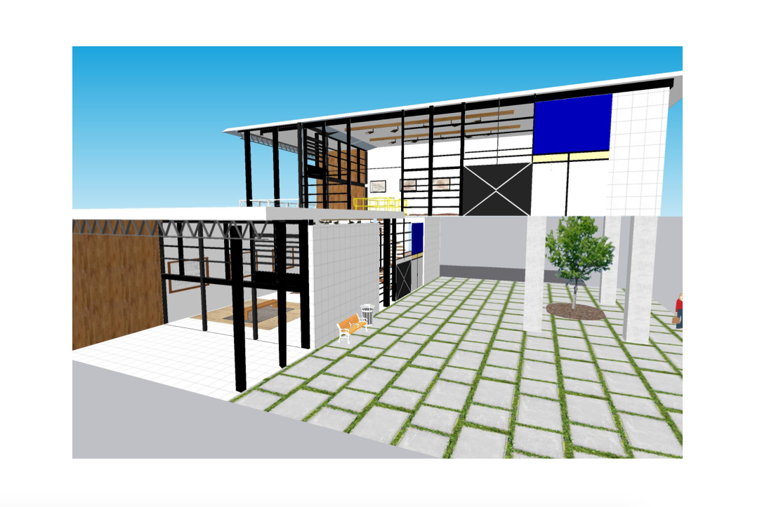 Final Gallery design based on Eames House.