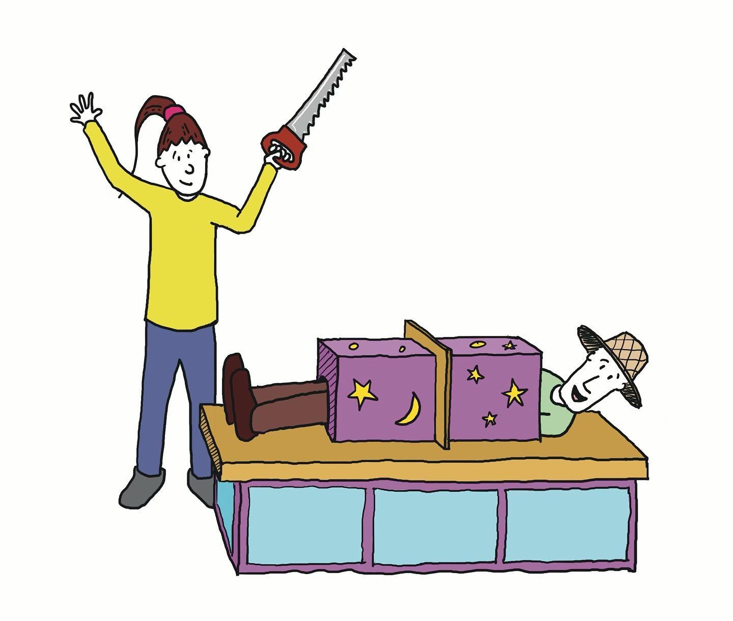 Bob + Barb celebrated Labor Day by finding new fun hobbies for themselves!  Barb was REALLY interested in learning some magic tricks, so prepare to be AMAZED with her new incredible illusion: sawing Bob in HALF! Hopefully she practiced enough 😬😬 bu