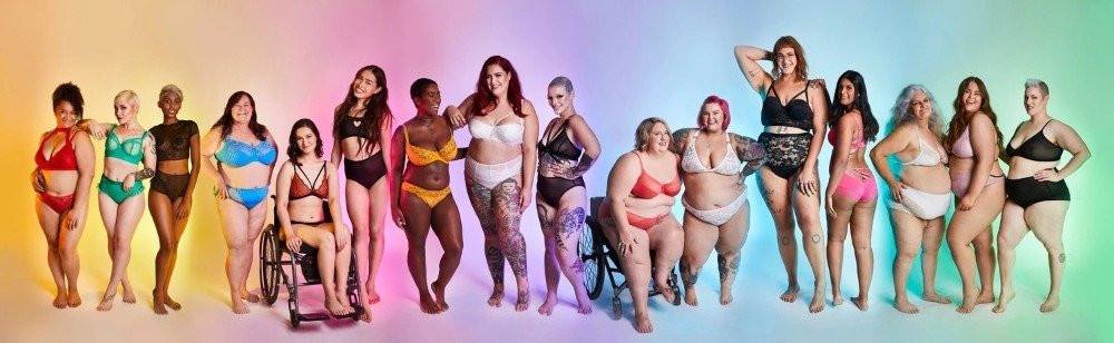 An image of women in normal bodies