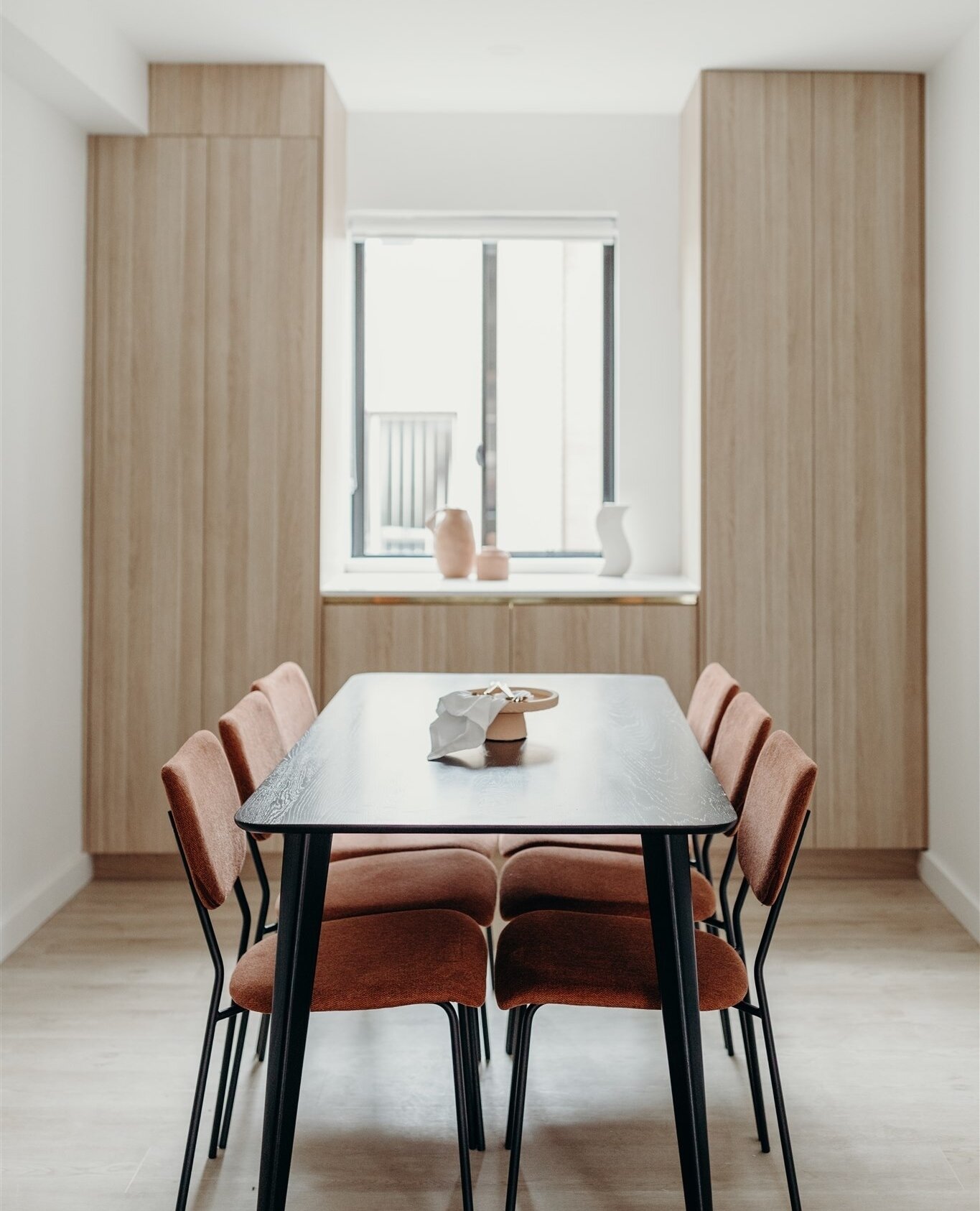 Luxury dining room for gatherings, connection and deep conversations. You&rsquo;ll love this space in Apartment 7.