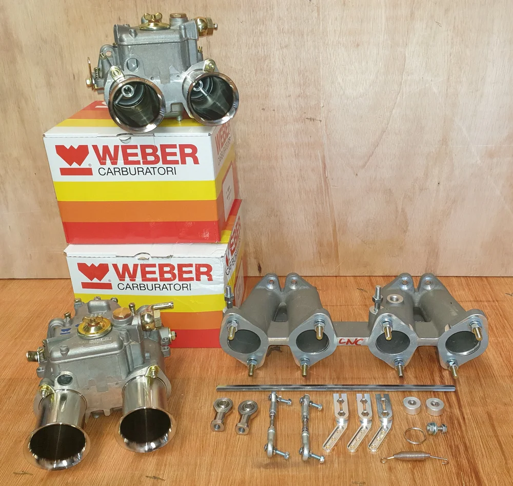 Datsun 45DCOE Weber twin carburetor set L16 L18 L20 — RECARB