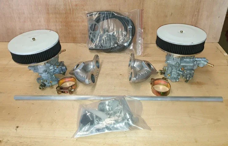 Twin Genuine WEBER 34 ICT carburettors VW Kombi bus type 2 Conversion kit