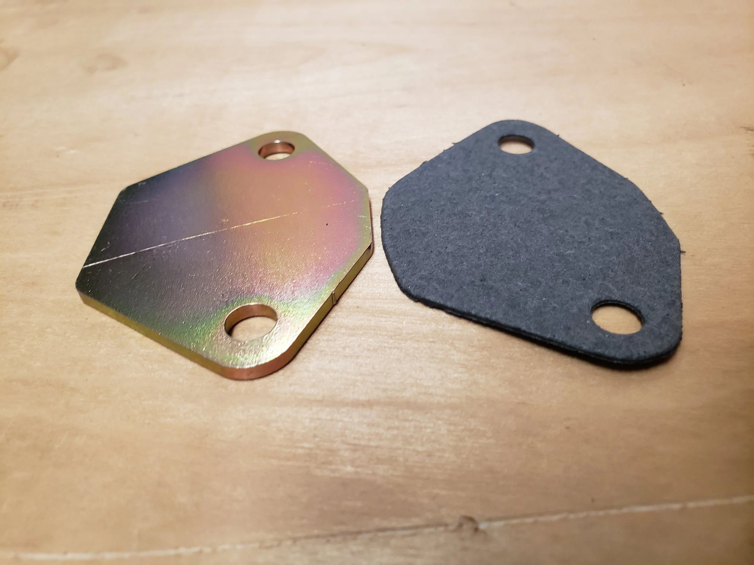 EGR plate for early Holden red, blue and black 6cyl and V8 253 308