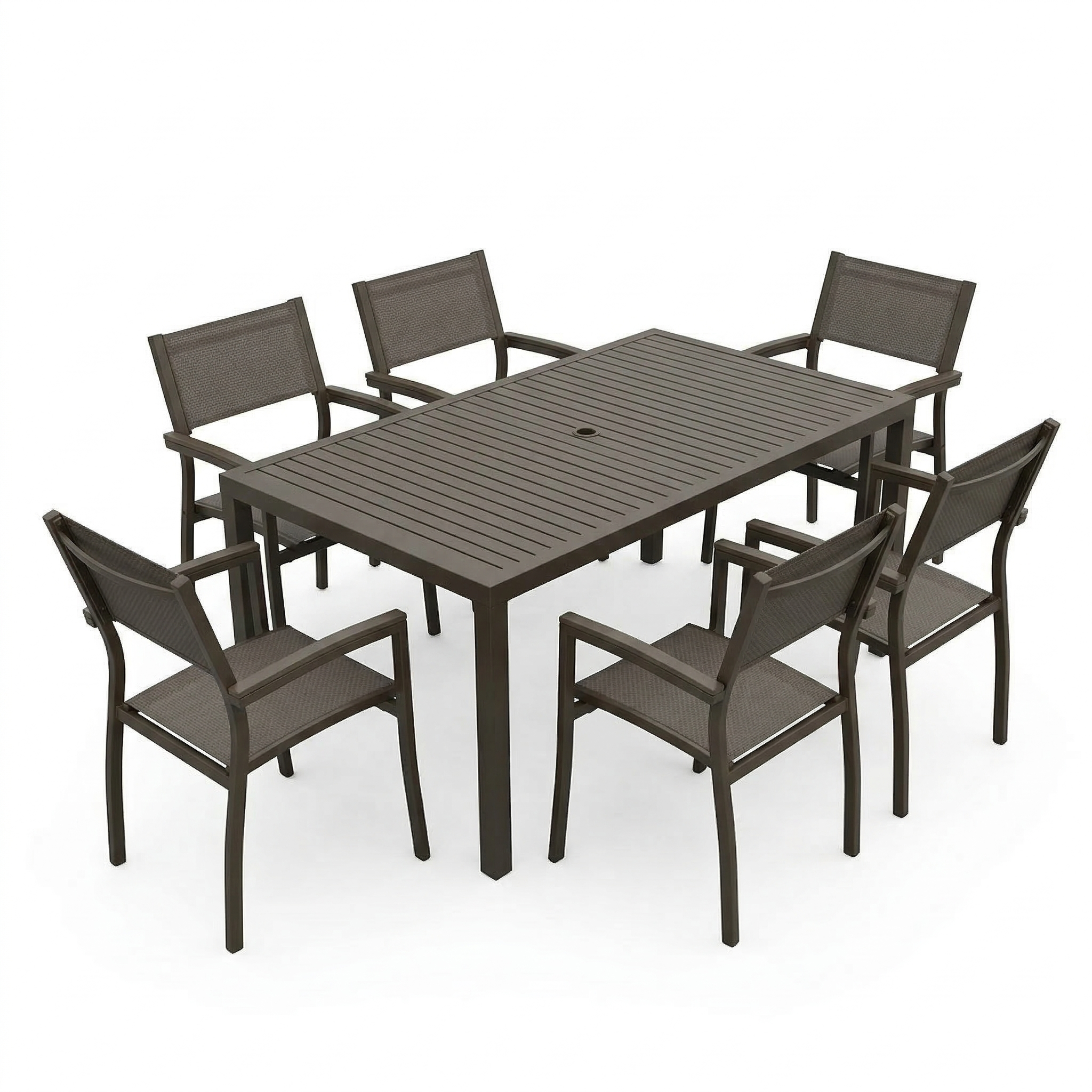 Patio Heaven Riviera Rectangle Dining table Grey Banded.png