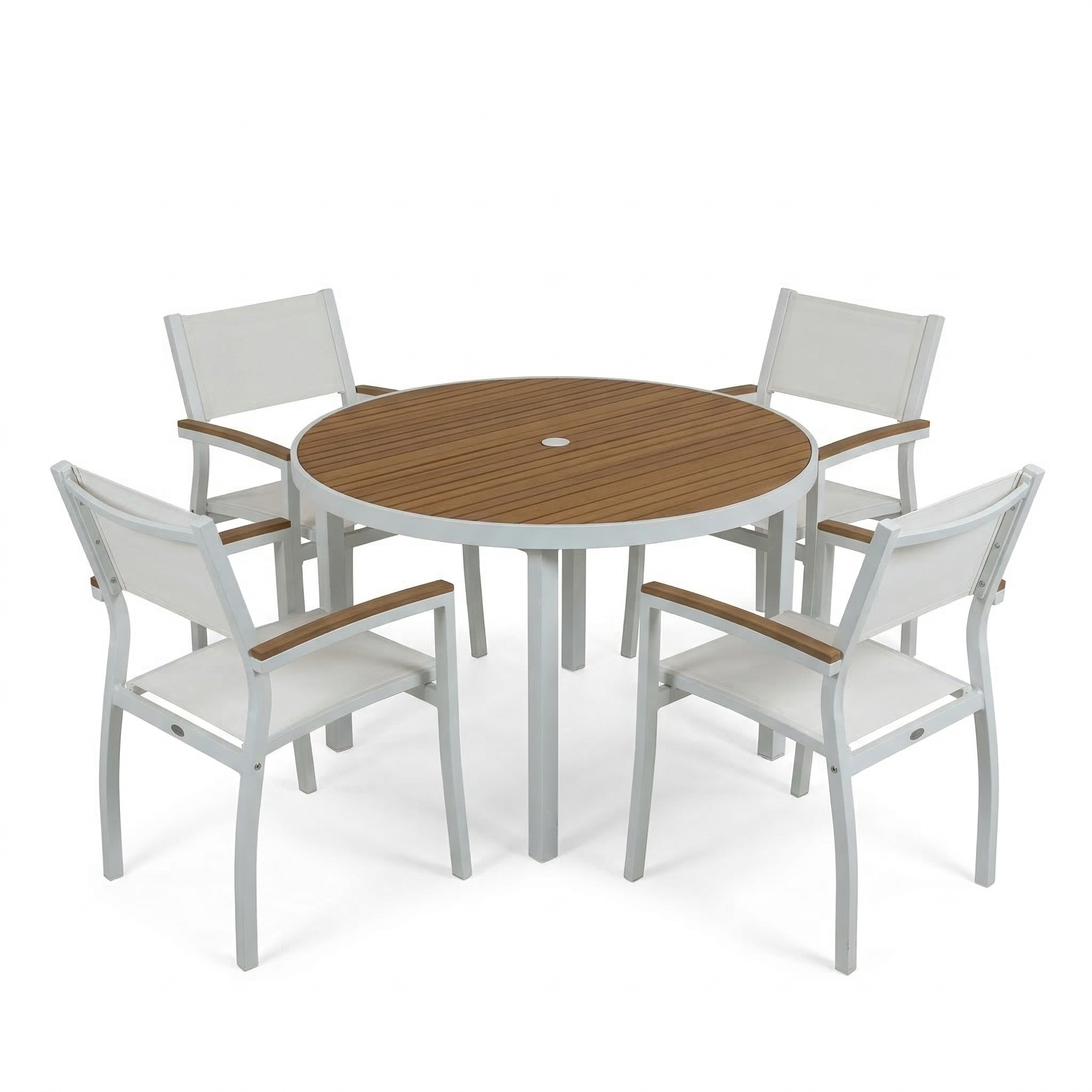 Patio Heaven Riviera Round Dining table White (2).png
