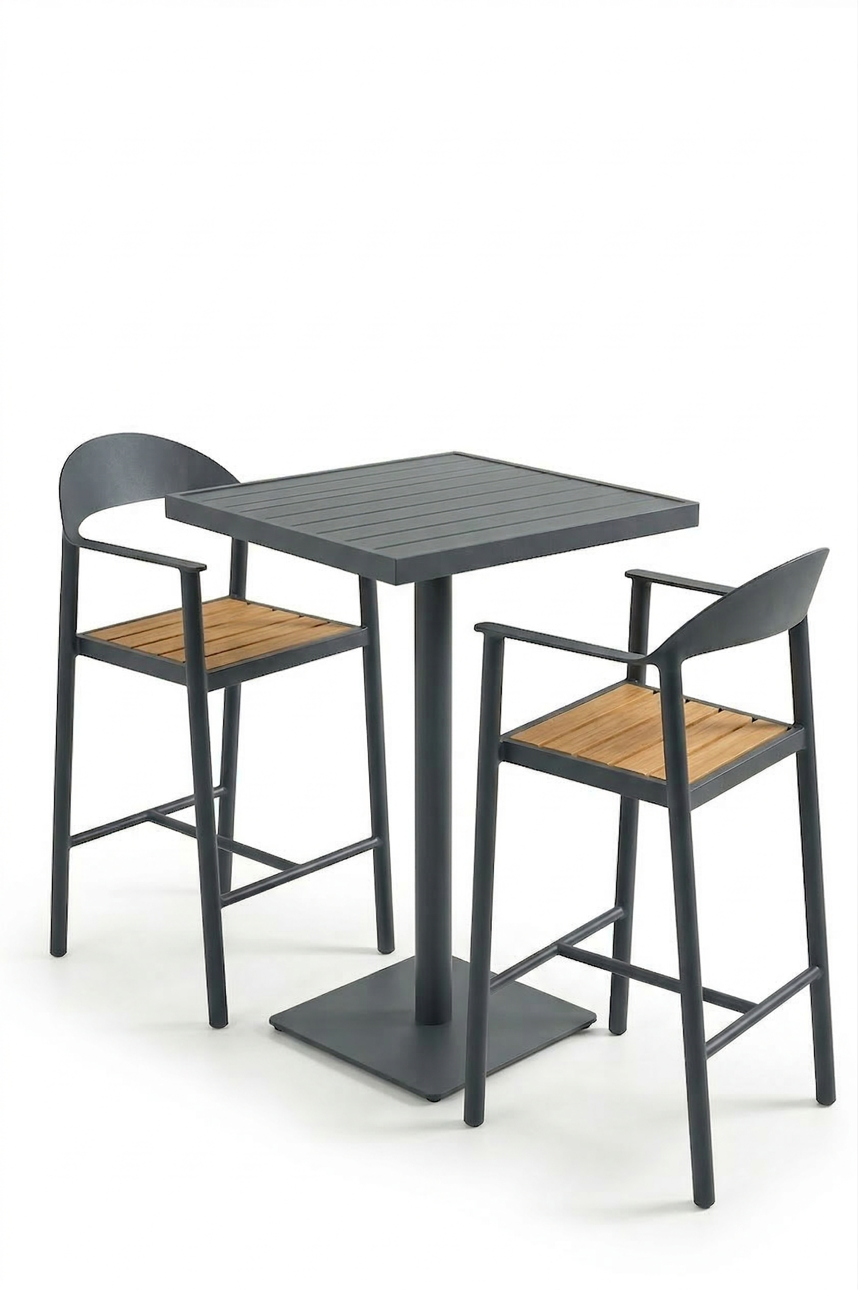 Miami Bar Table and wingback chair patio heaven Carbon Grey.png