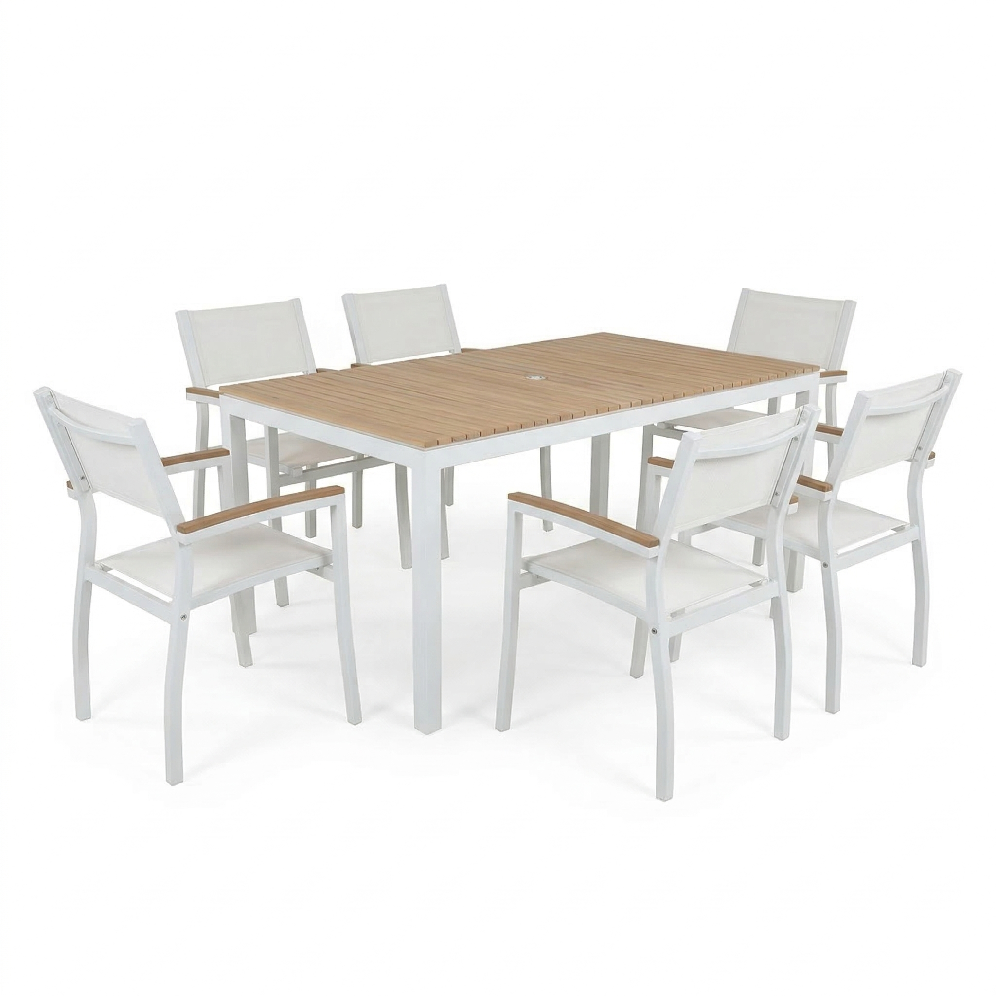 65 unbanded Patio Heaven Riviera Rectangle Dining table white.png