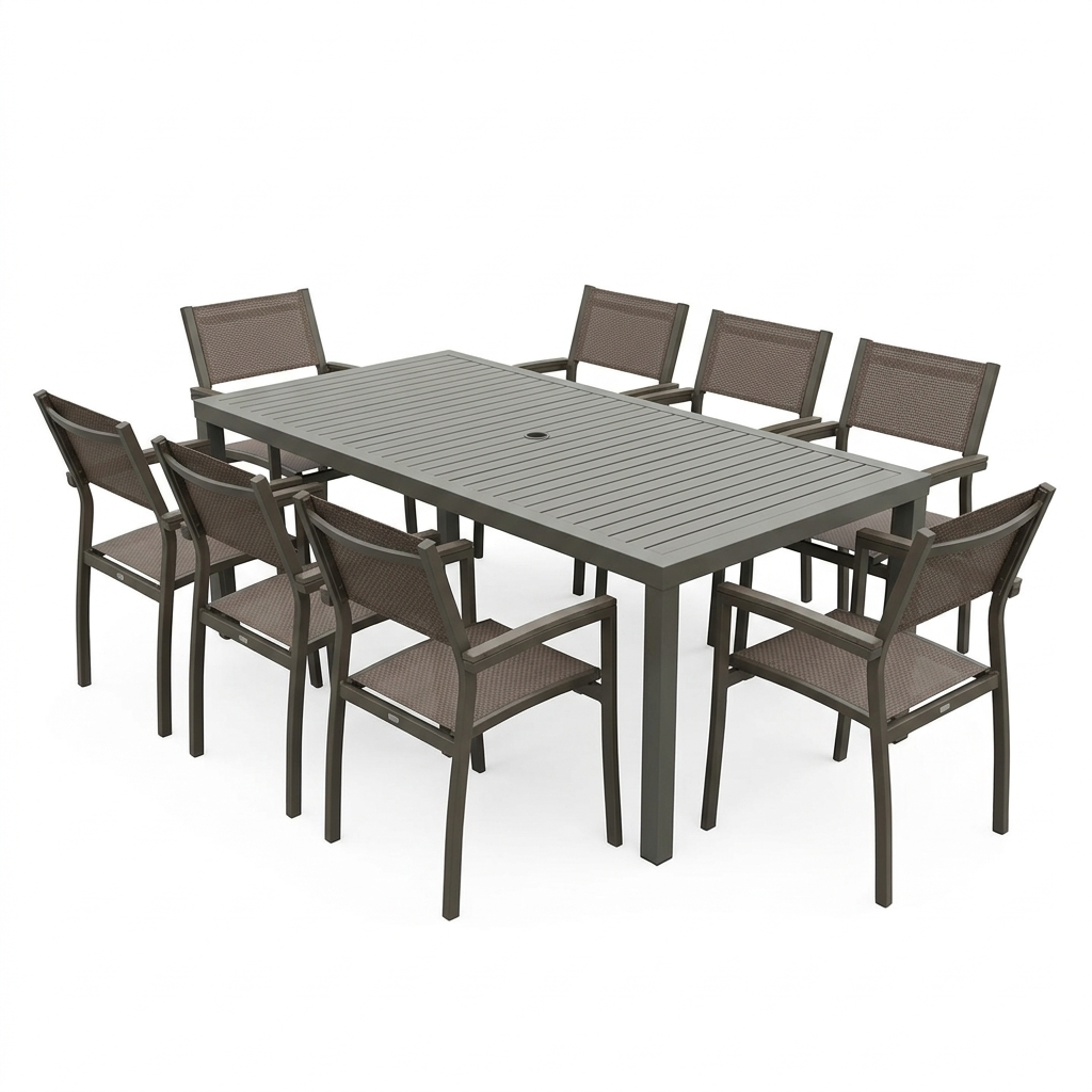 84 Banded Riviera Grey Dining Set Patio Heaven.png