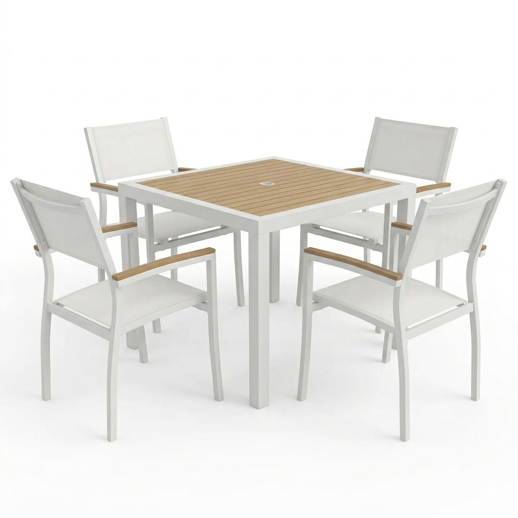 Patio Heaven Riviera Square Dining table White.png
