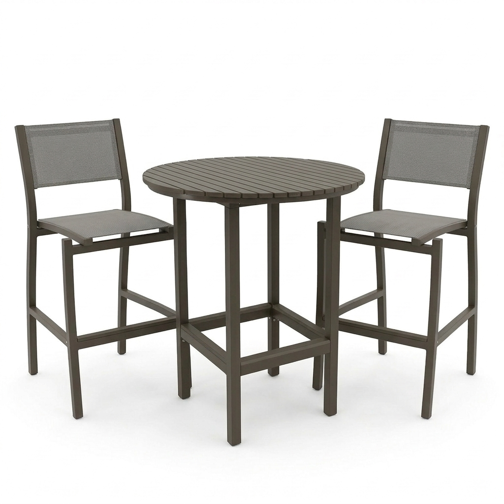 Unbanded Grey Riviera Bar table armless chairs patio heaven.png