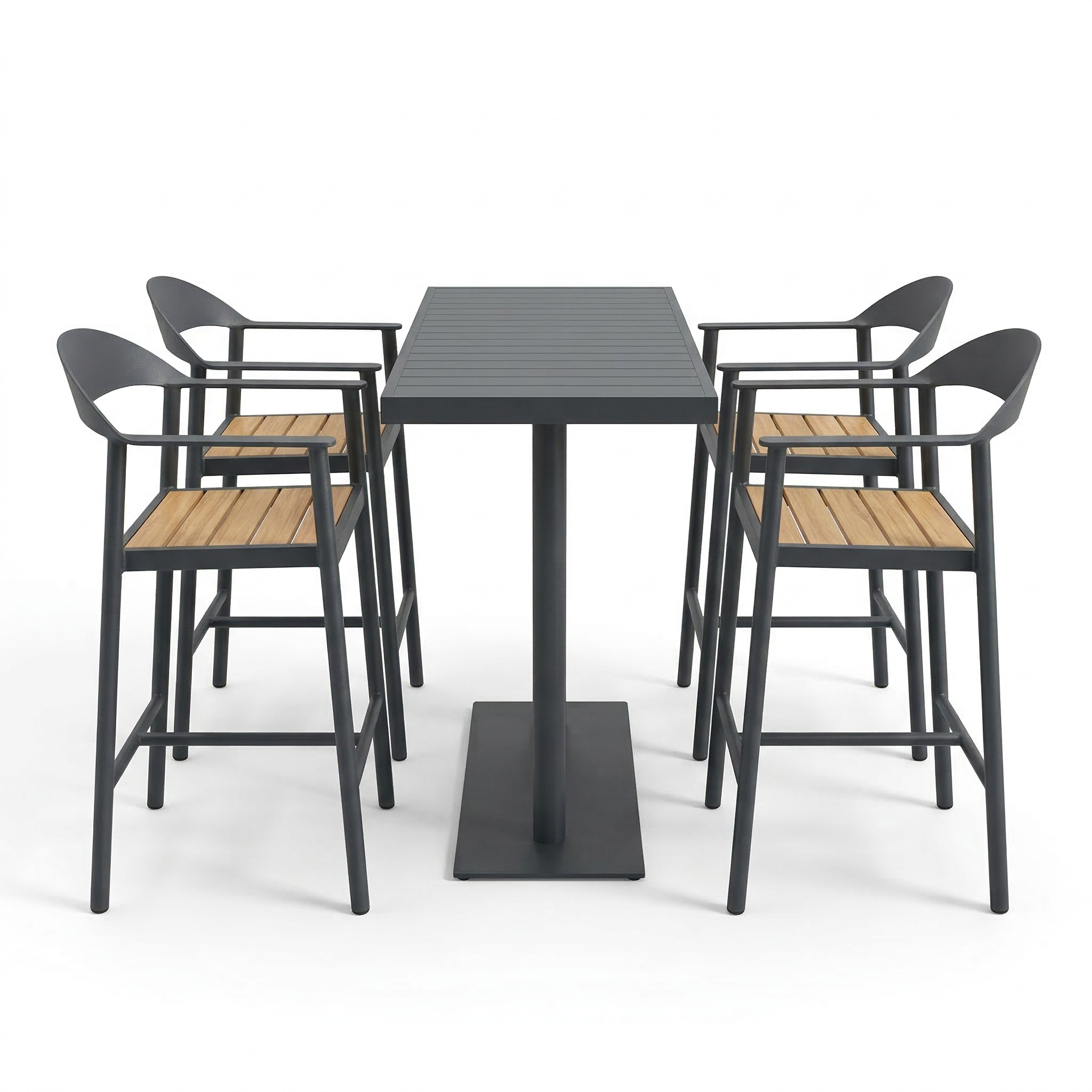 Miami Bar Rectangle Table Patio Heaven Carbon Grey.png