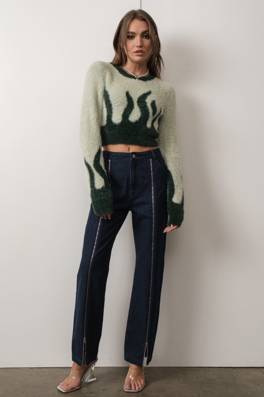 SOUL ON FIRE CROP SWEATER