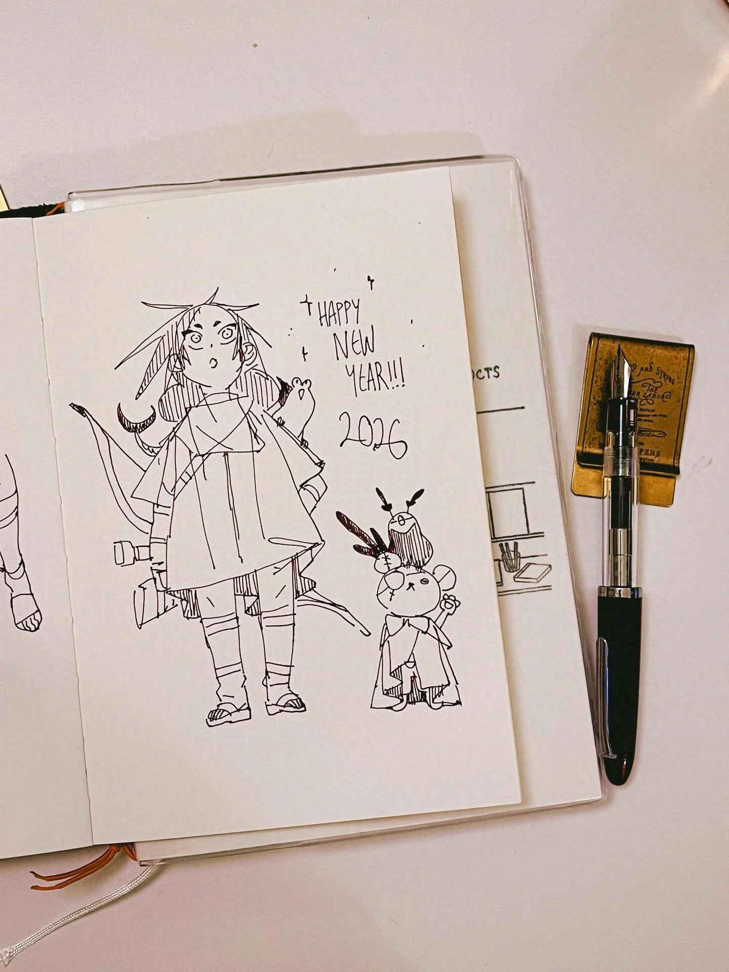 Happy New Year from Little Sparrow, Sir Snazzlescraps and friends!