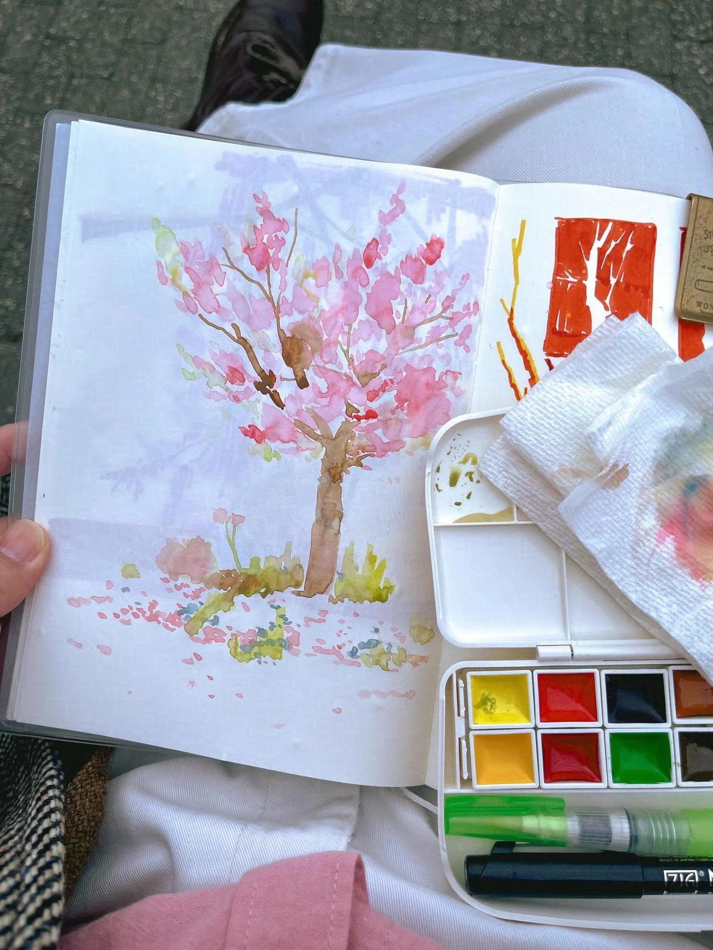 Spent the day drawing, painting, stuffing my face with food at @japanfair and @vandusengarden.