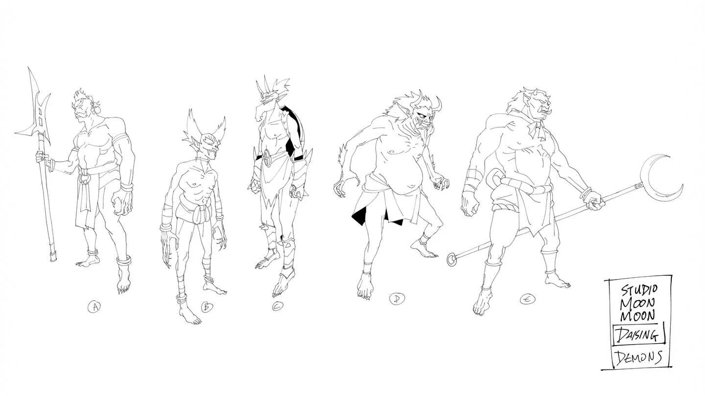 Character development and layout for #daising by @studiomoonmoon and @ellensu.tv!! These were some explorations for the demons!

Many thanks for letting me be a part of the chaos. You can check &lsquo;em out and support them on Kickstarter!

https://