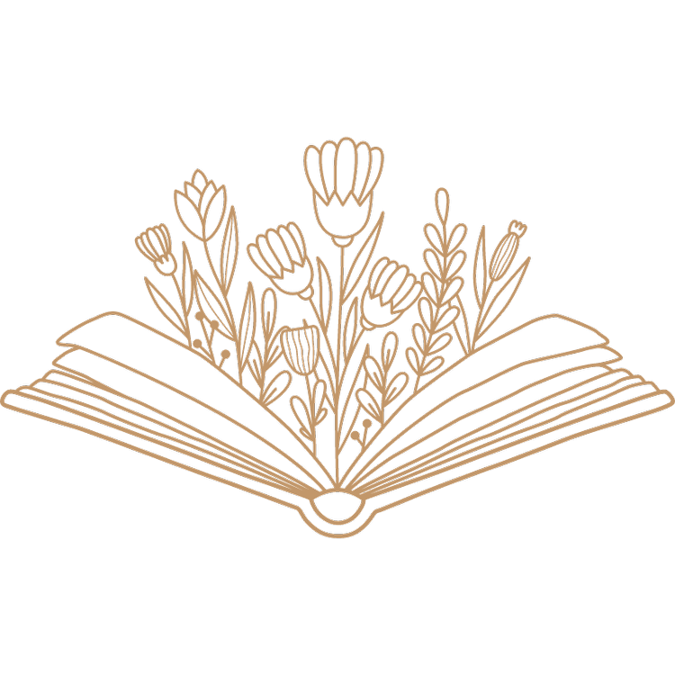 illustration of open book with flowers emerging. Approved EMDR Consultant for therapists.