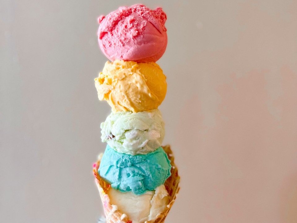 Ice-Cream Cone, with pink ice-cream scoop