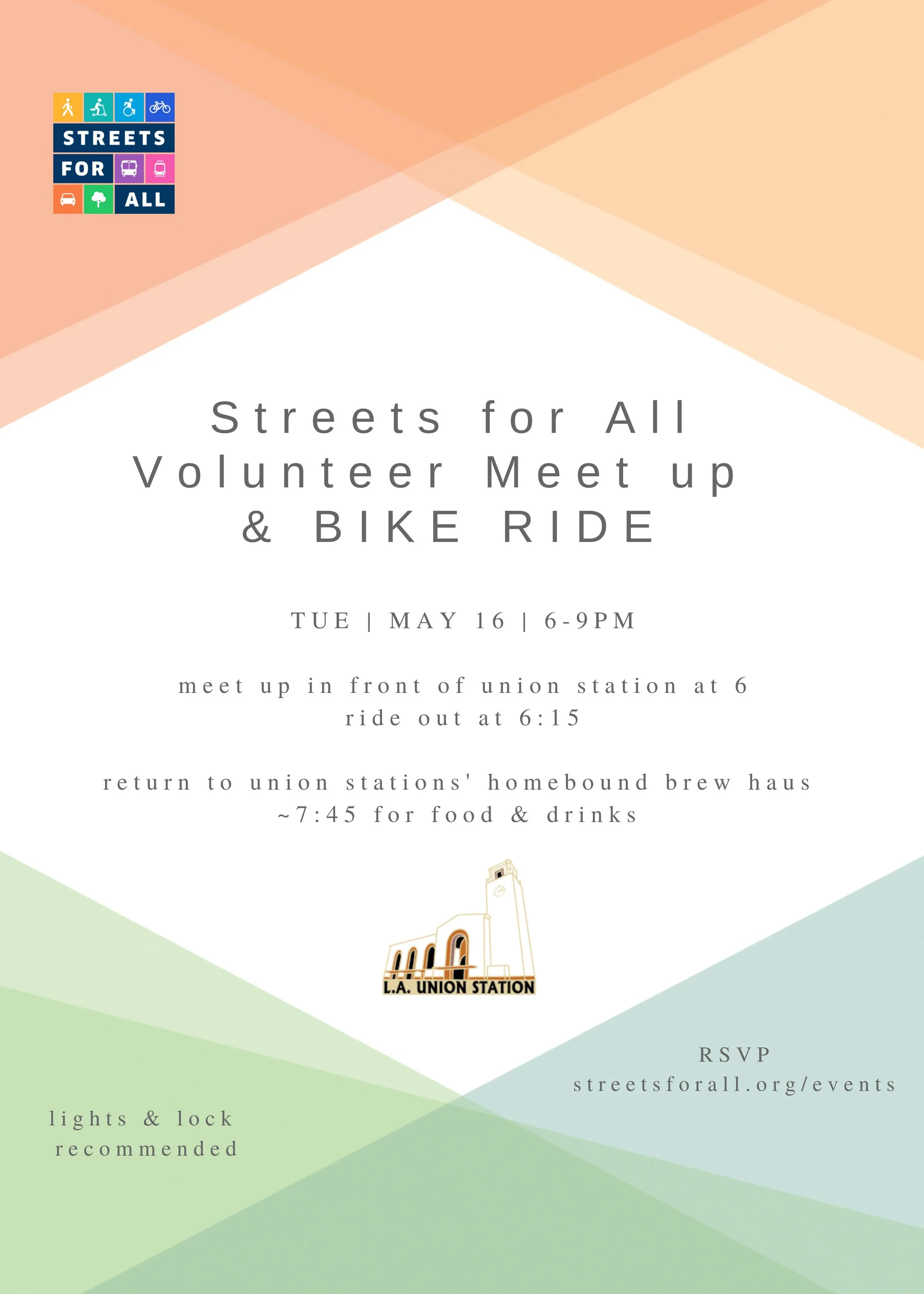 Volunteer Meet Up & Bike Ride at Union Station