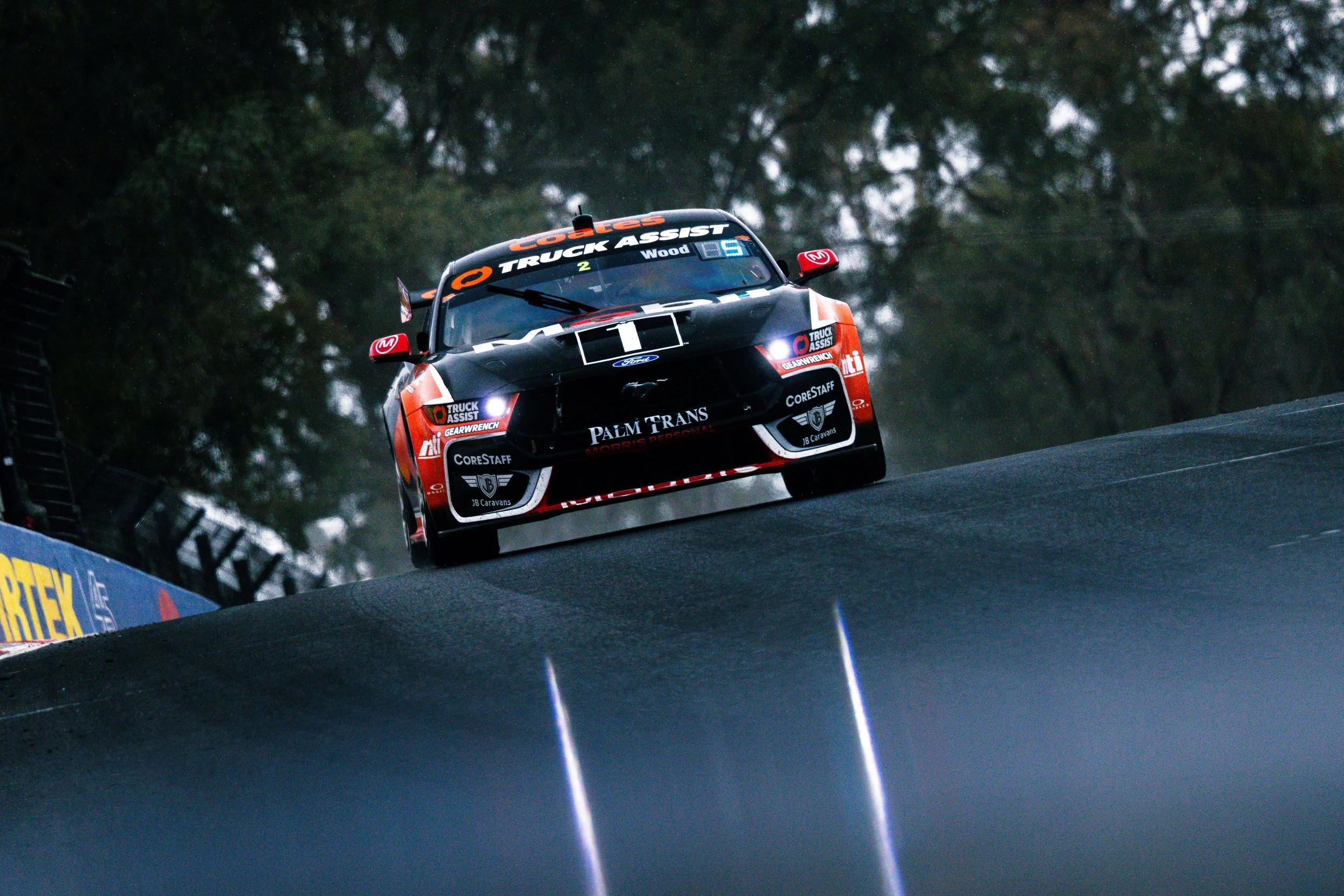 Ryan Wood and Jayden Ojedas Walkinshaw Andretti United Ford Mustang at the 2025 Bathurst 1000.