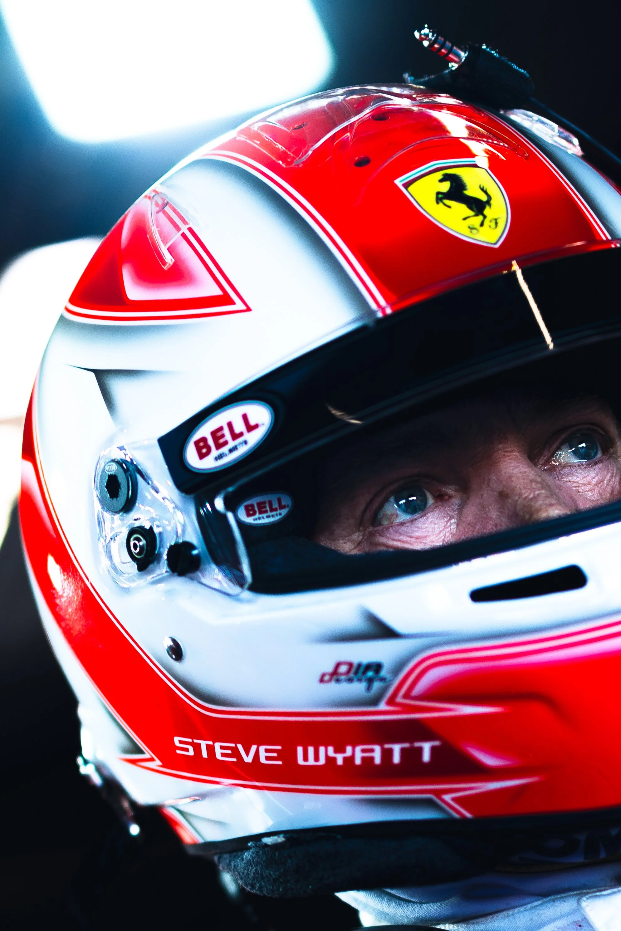 Steve Wyatt from Arise Racing GT looking focused before he board the Arise Racing GT Ferrari 296 racecar.