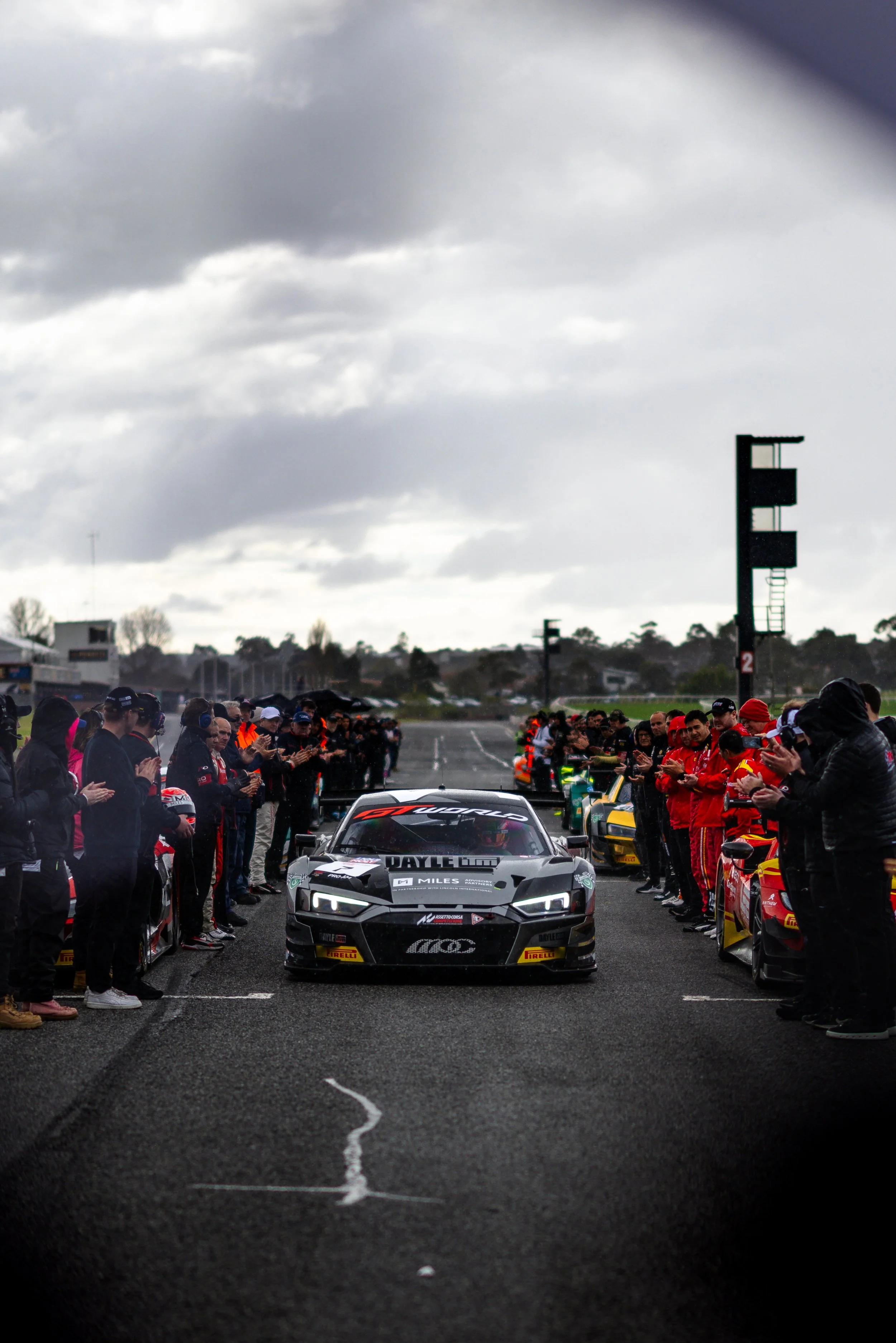 Brandon Leitch driving the Dayle ITM Audi R8 LMS during the Tim Myles memorial at the 2025 GT World Challenge Australia round at Sandown Raceway.