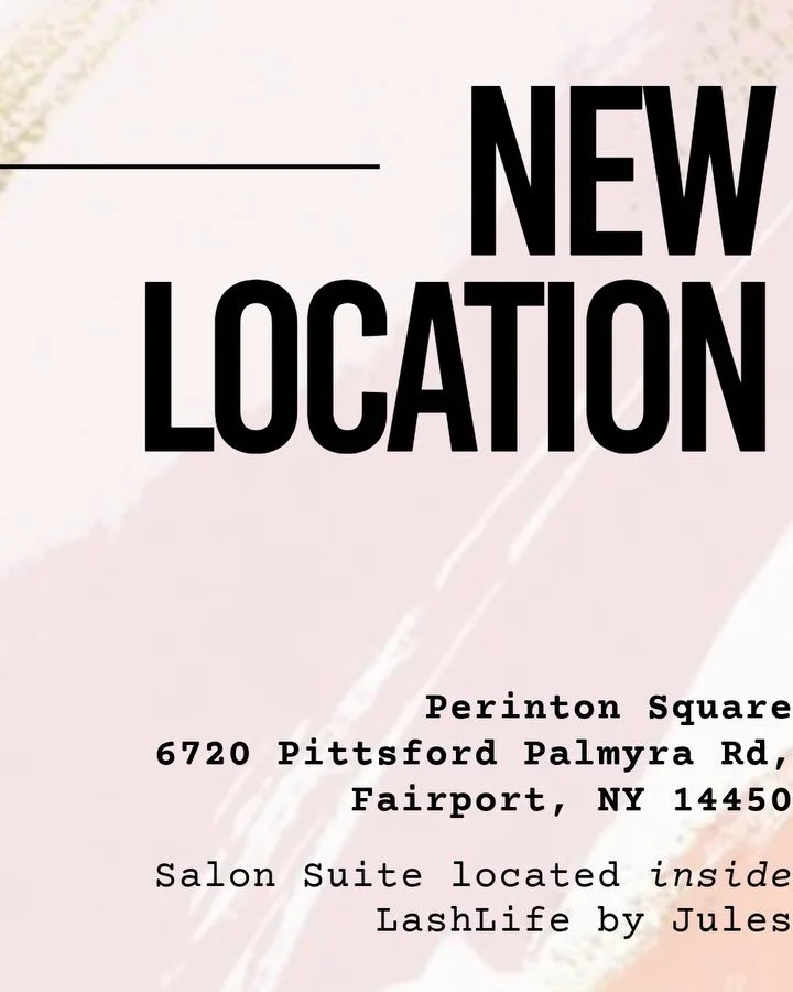 I have a new salon to create in 💖 
Now located inside @lashlifebyjules at Perinton Square! 

I&rsquo;m so excited for this new chapter and cannot wait for all of my wonderful clients, friends and family to see the space! I couldn&rsquo;t have done i