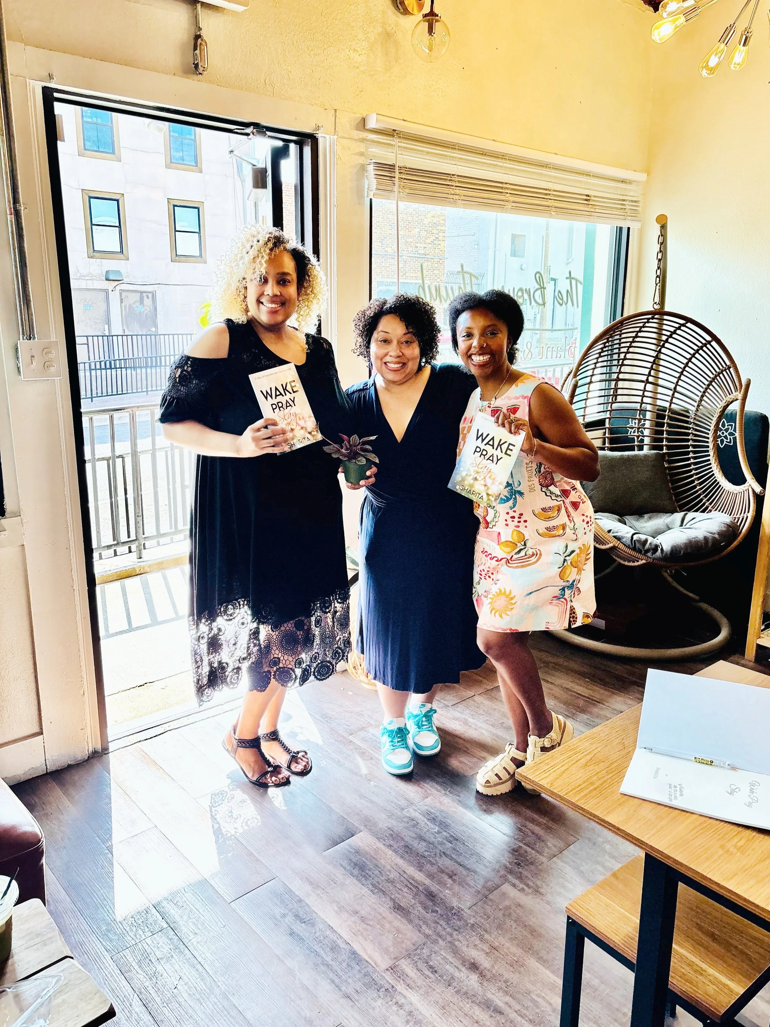 Women at a Wake Pray Slay book club