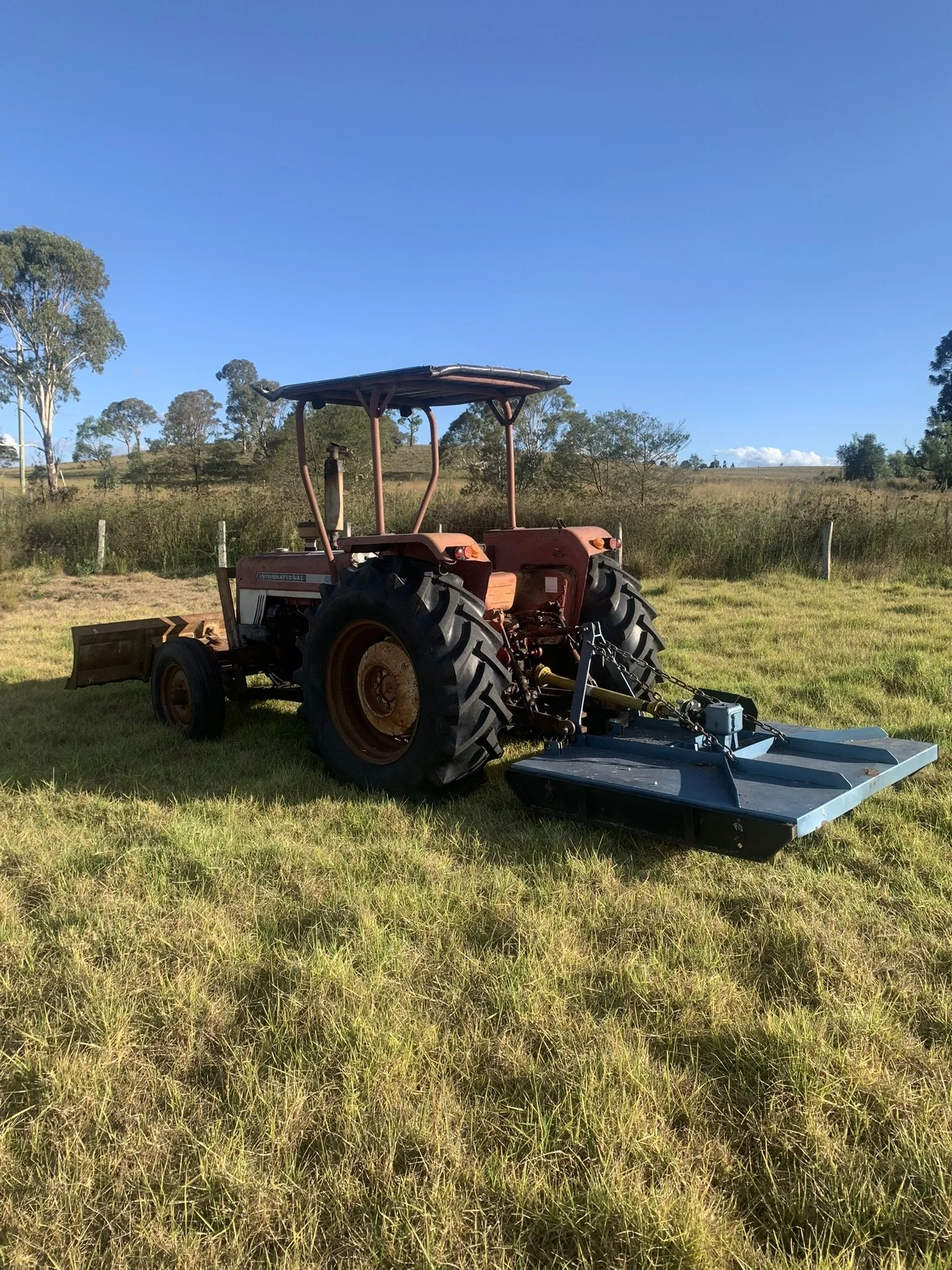 International 574 Tractor with Blade & Slasher