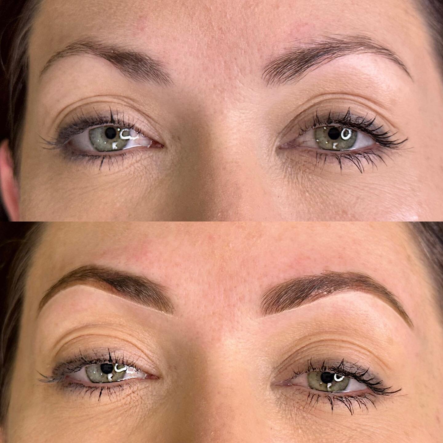 First time brow visit. The start of another brow rehab journey 🧚&zwj;♀️ 

Service: Brow Sculpt &amp; Dye 
Maintenance: Every 4-6 weeks

We are working to get more symmetry to these brows, removing the heaviness at the start of the brow and filling i