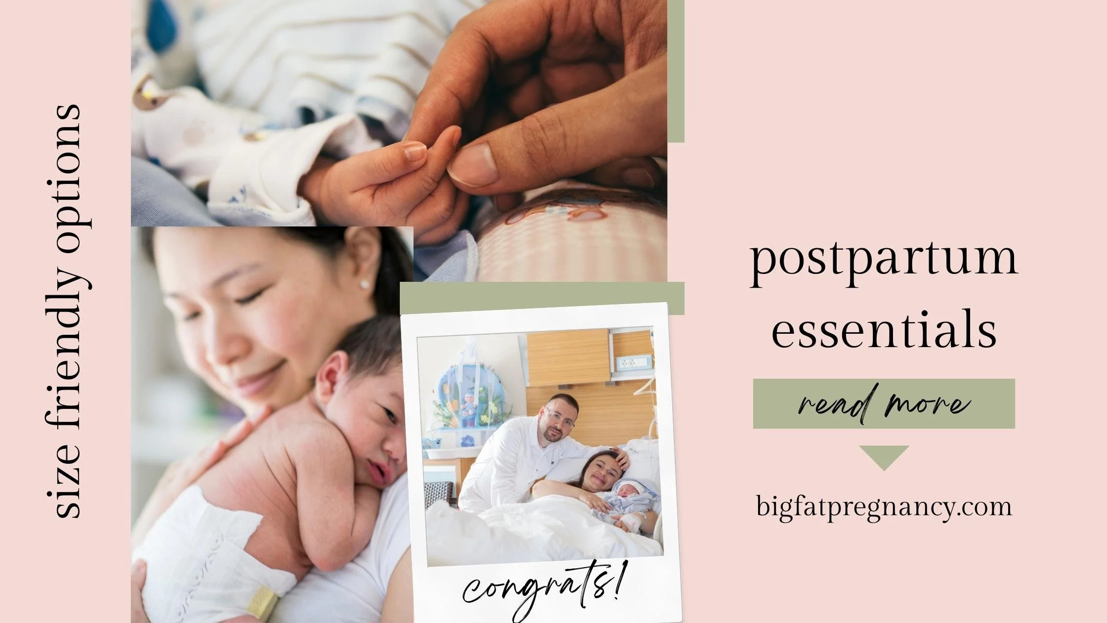 Postpartum Essentials with Size Friendly Options