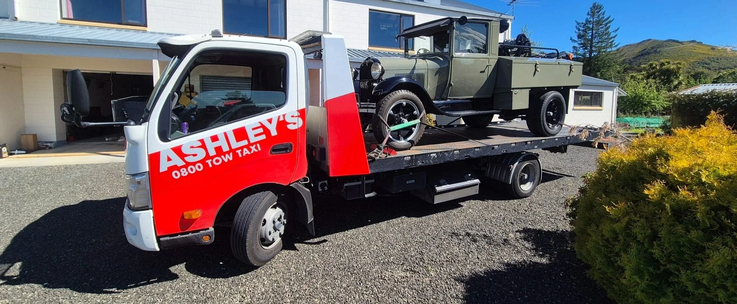 Vintage tow truck on Ashley's Tow Taxi