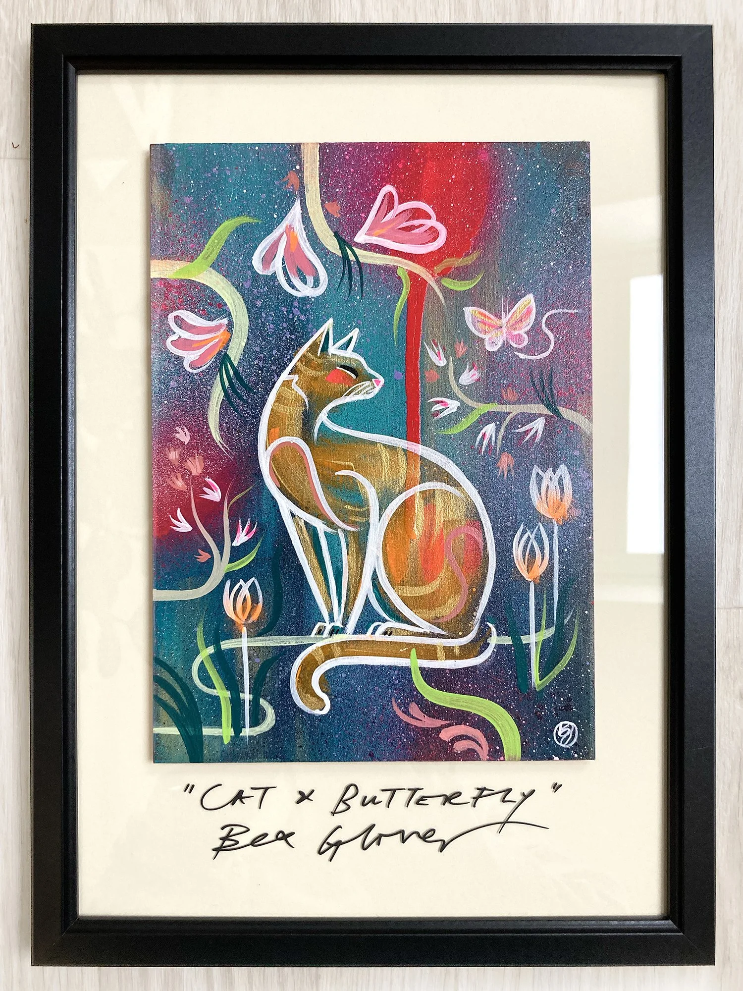 Bex_Glover_Cat_&_Butterfly_A5_on_Glass_01.jpg