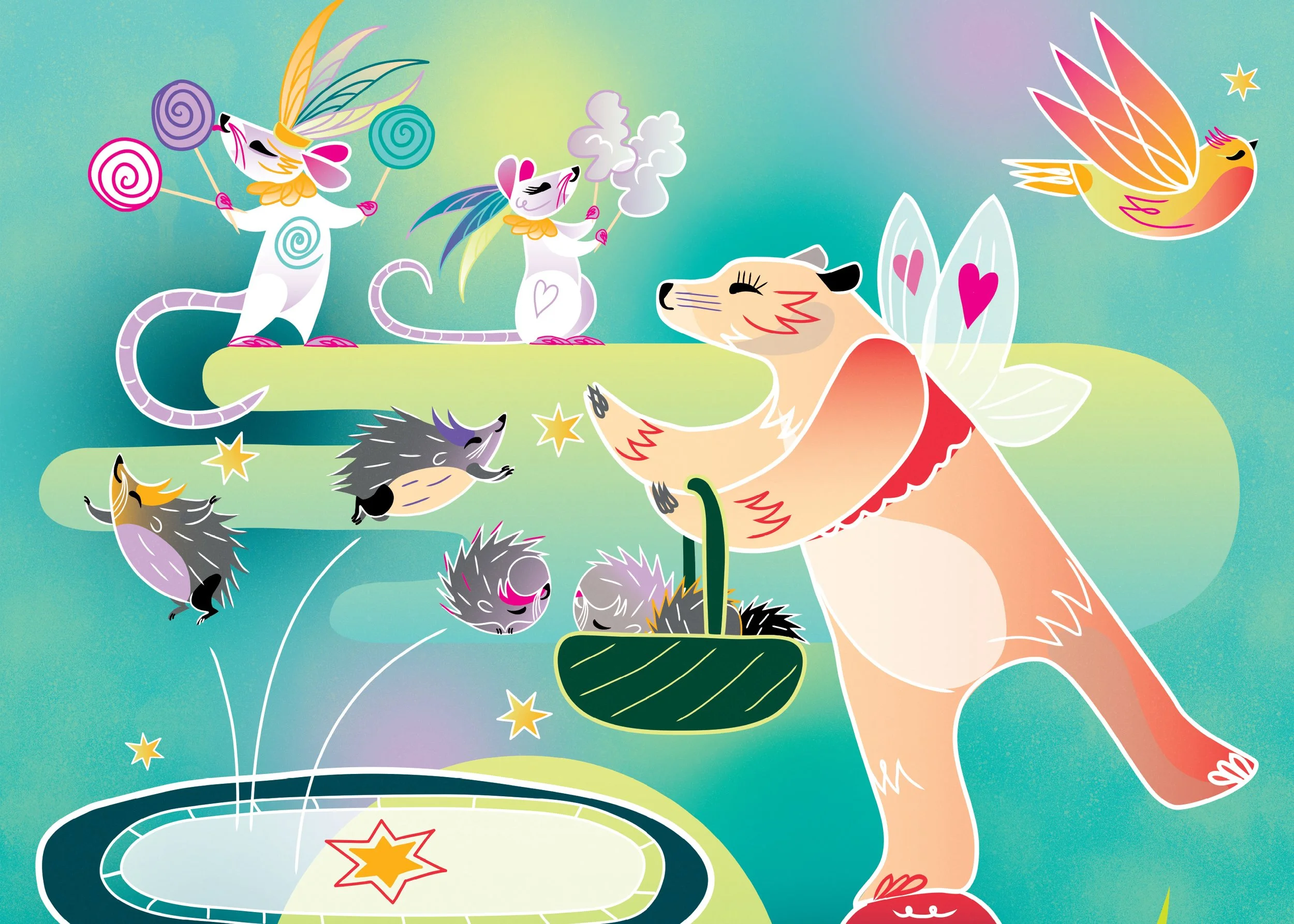 Bristol Eye Hospital Children's Waiting Area Illustrations