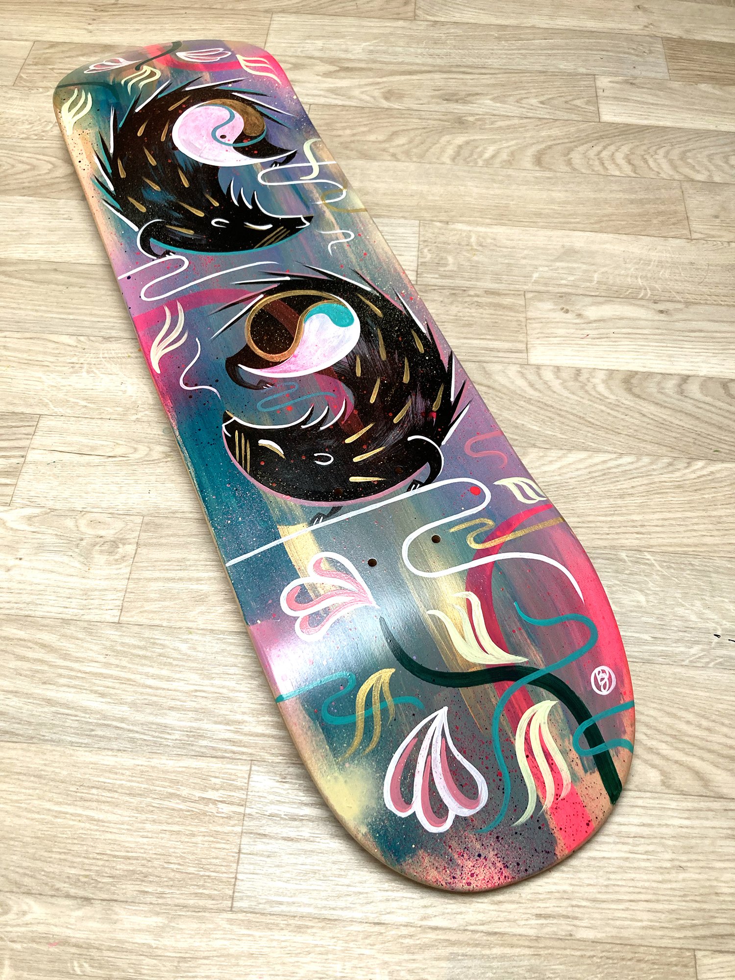 Deck Hogs Hand Pained Skateboard