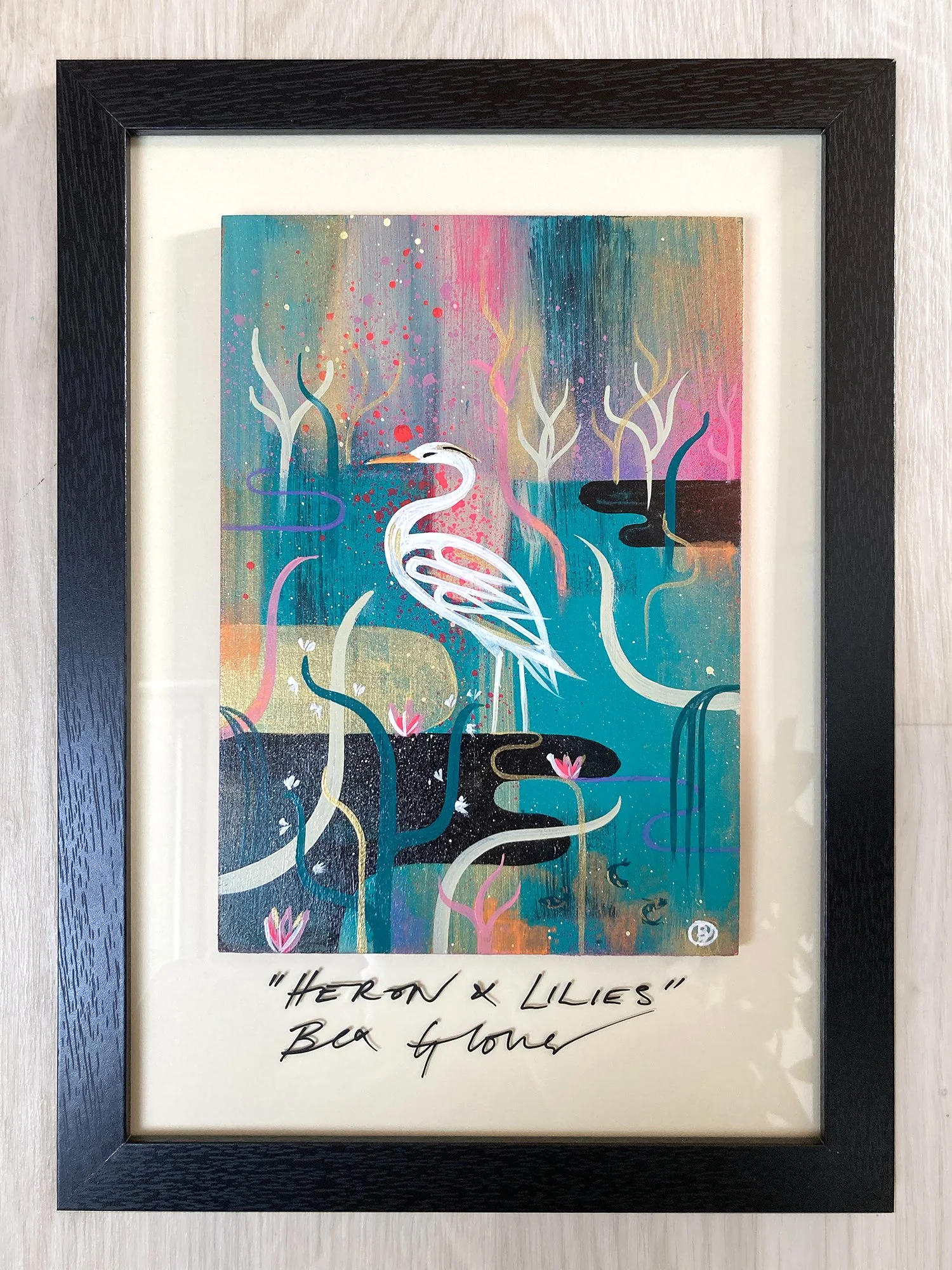 Bex_Glover_Heron_&_Lilies_A5_on_Glass_01.jpg