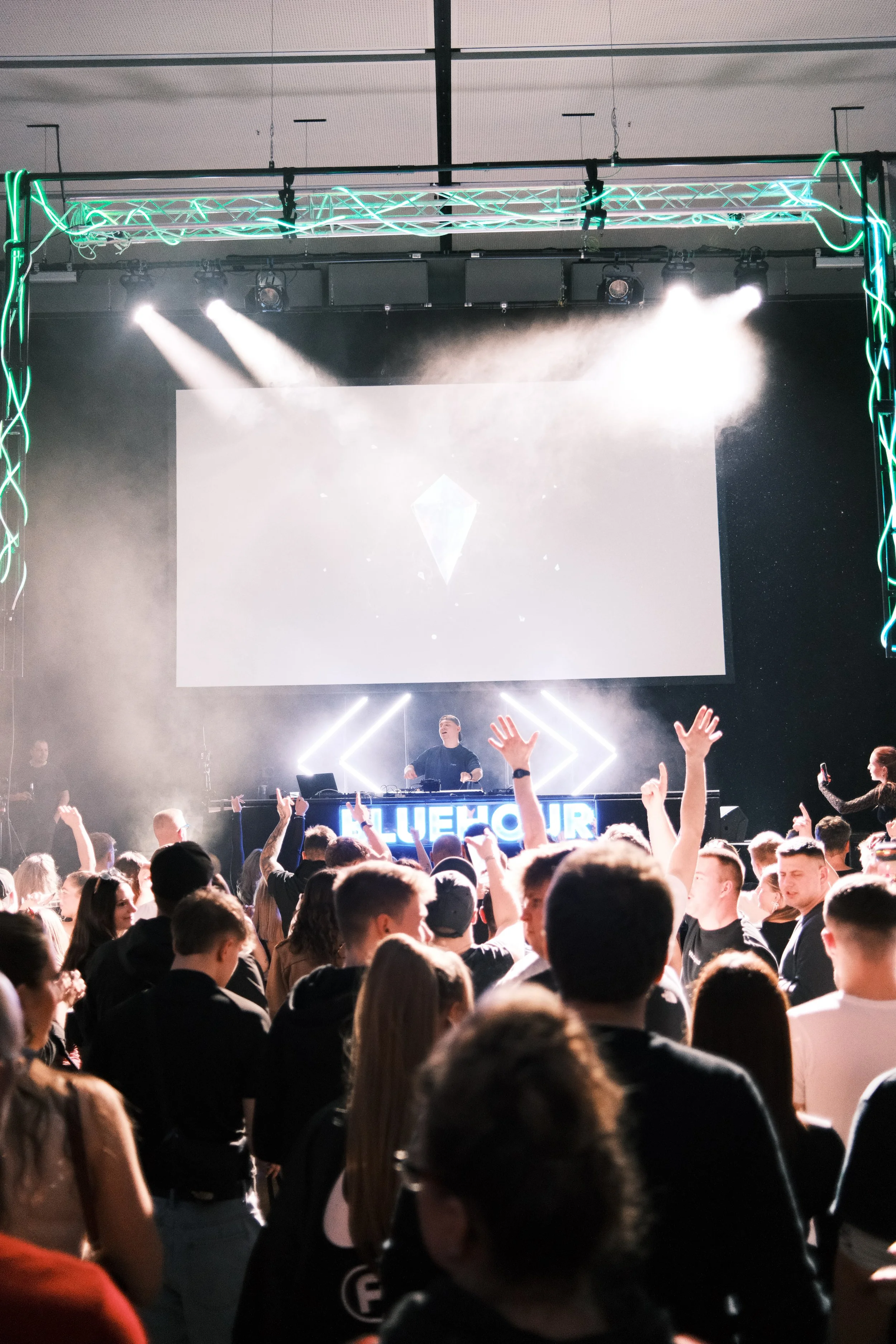 Eventfotografie während eines Auftritts dokumentiert