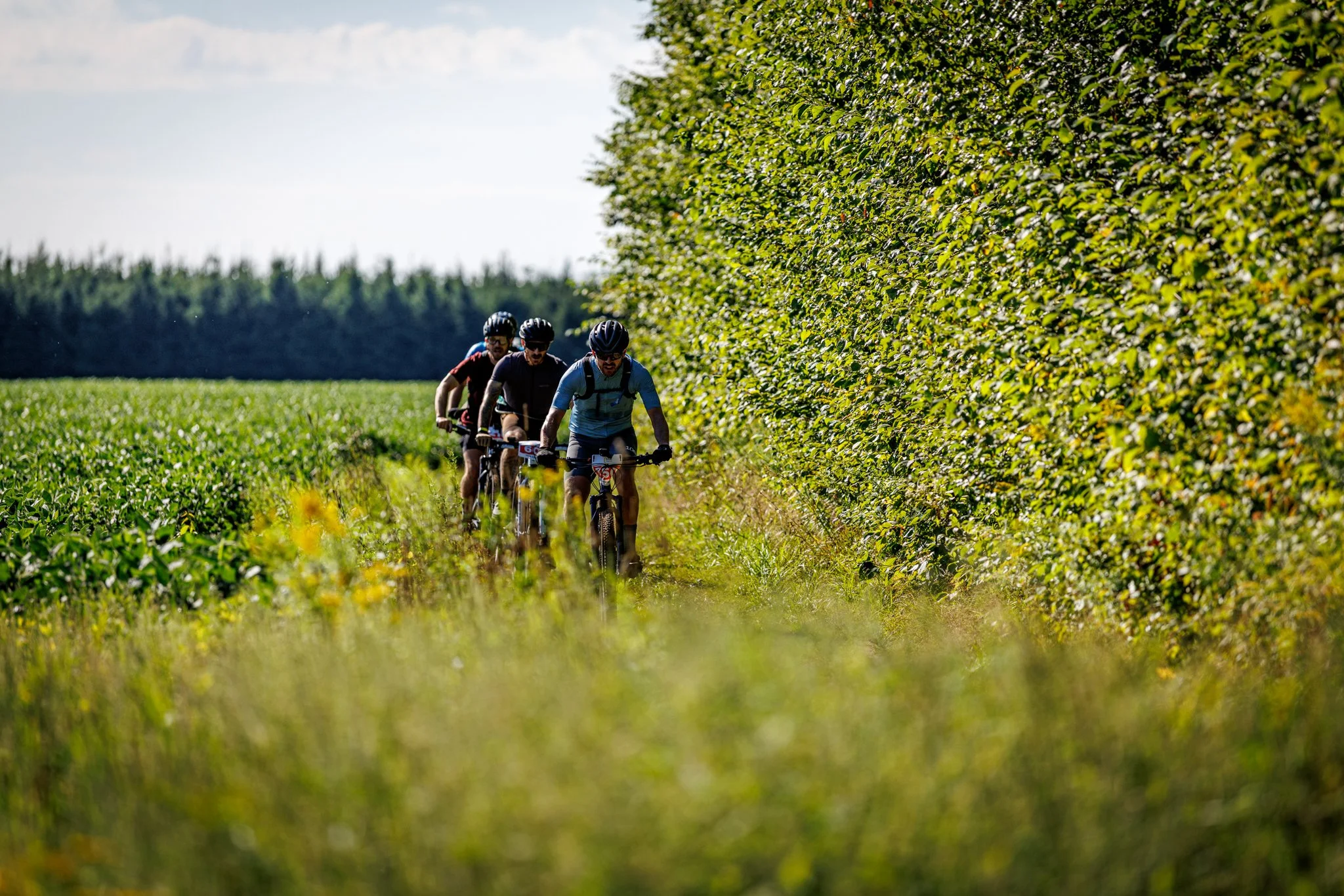 Cycliste lors du Raid Bras du Nord 2026