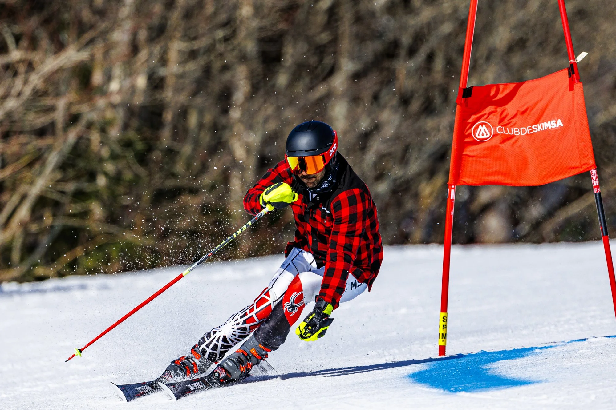 Course de ski alpin lors de l'événement le Gros Vallon au Mont Sainte-Anne en 2025