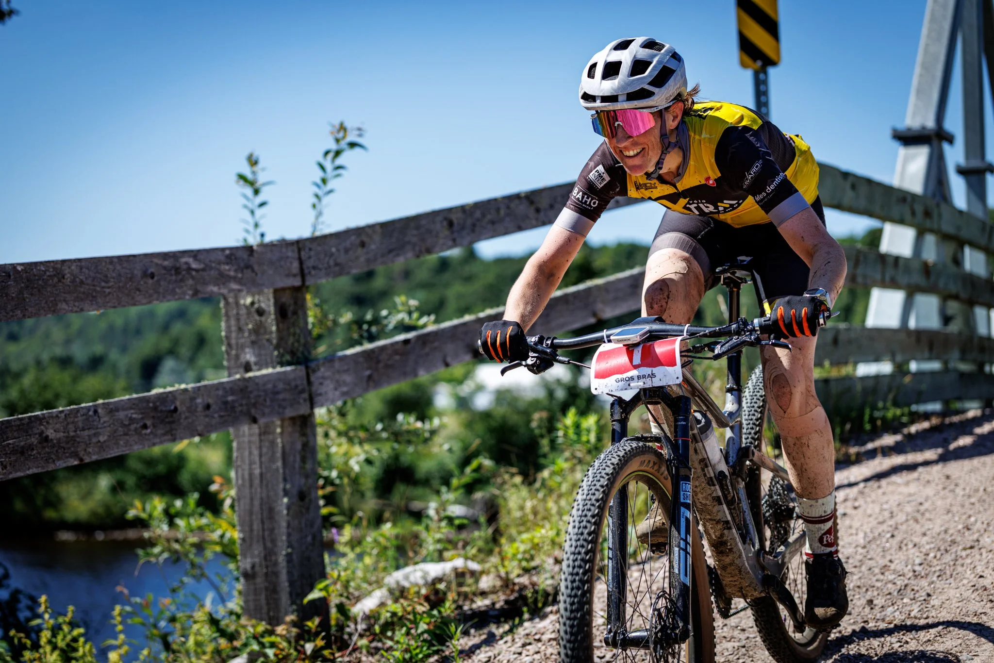 Cycliste lors du Raid Bras du Nord 2026