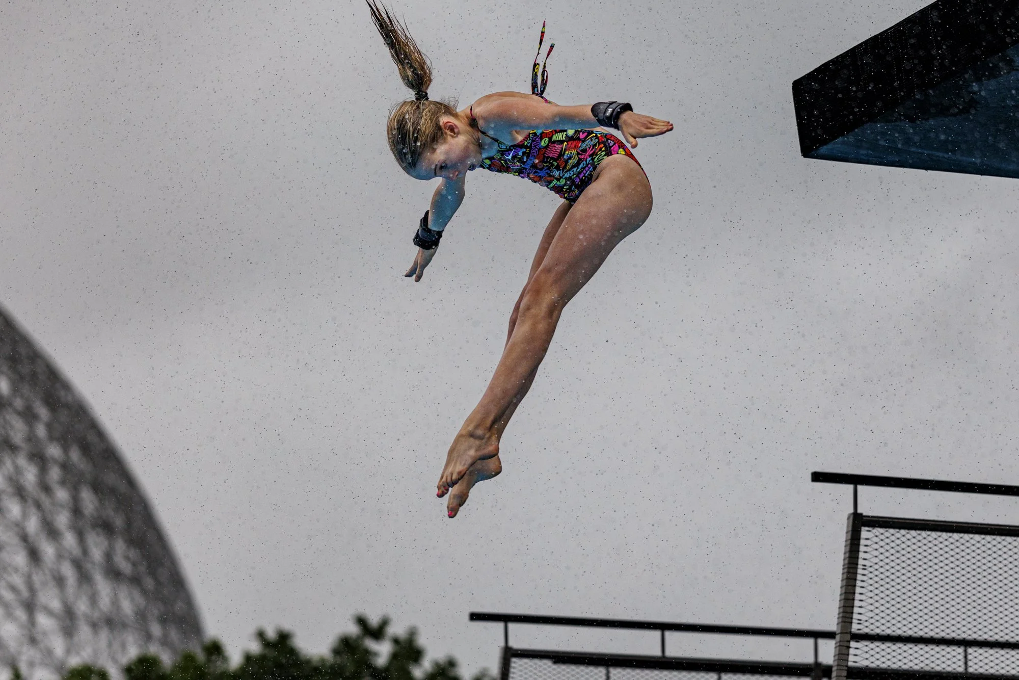 Jeune athlète de plongeon lors de la Super Finale Espoir au Parc Jean Drapeau en 2026