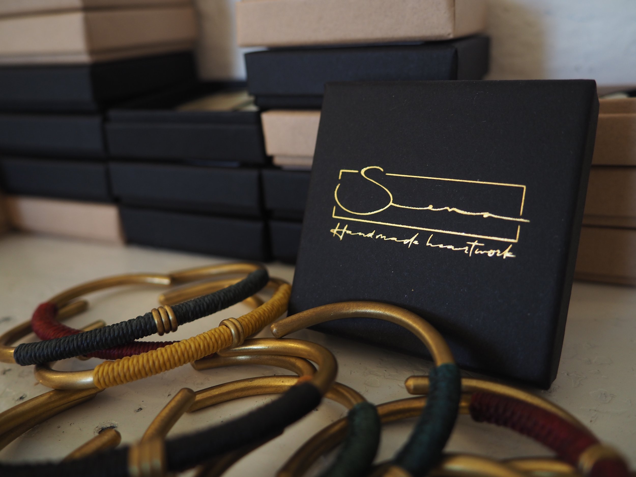 brass macrame bracelets, adaggio